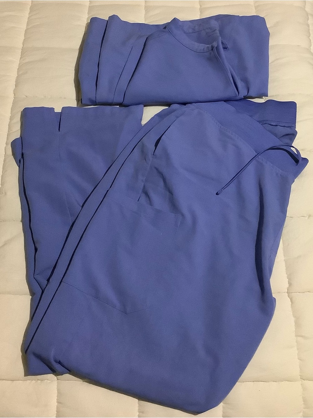 Mandala Scrubs Ceil Blue top and bottom set
